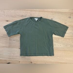 Topshop Olive Short Sleeve Tee